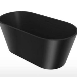 1500mm straight round black luxury freestanding Bathtub