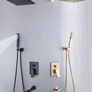5 ways Square Golden concealed shower