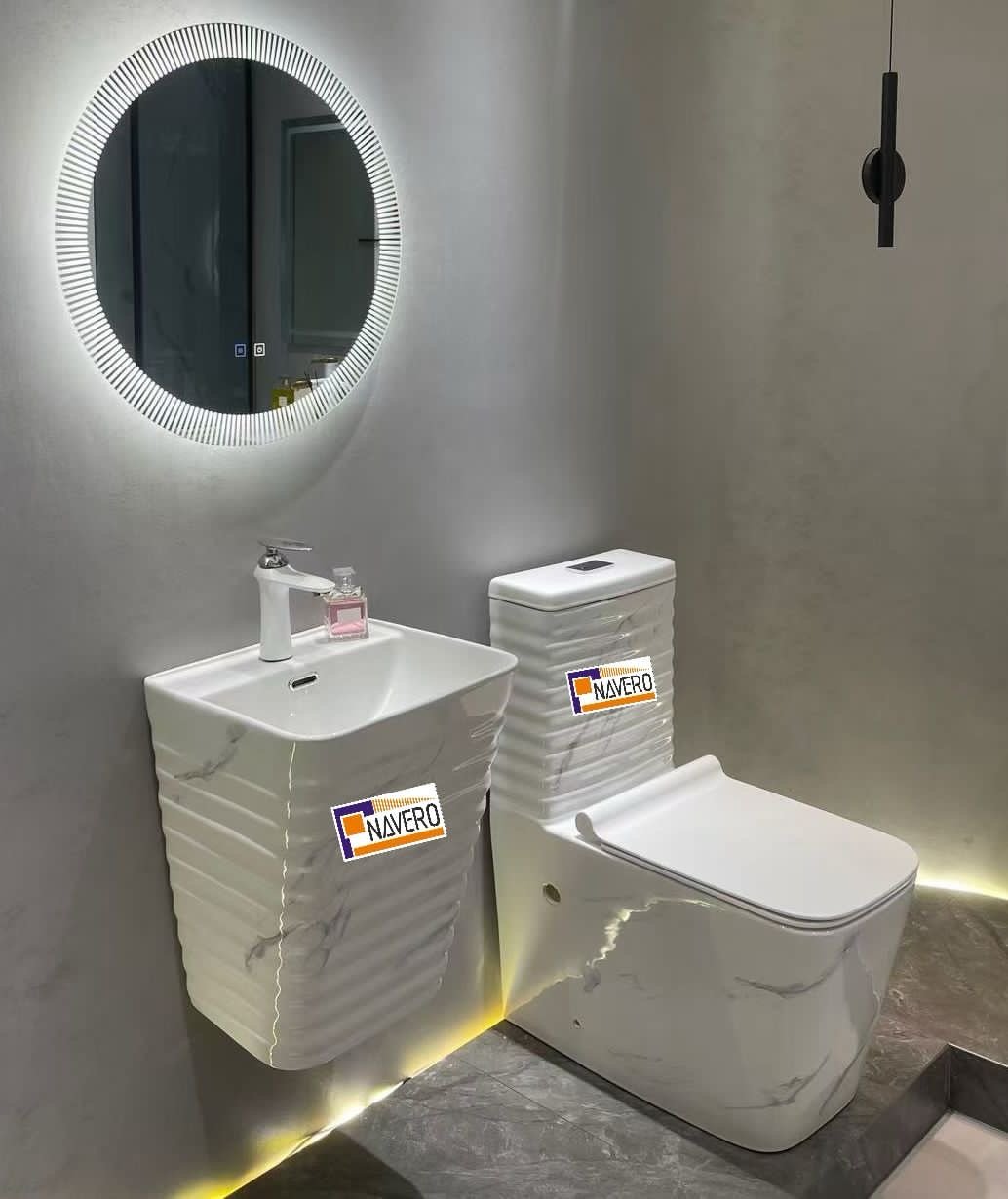 Zibra white-marble super executive water closet toilet wc