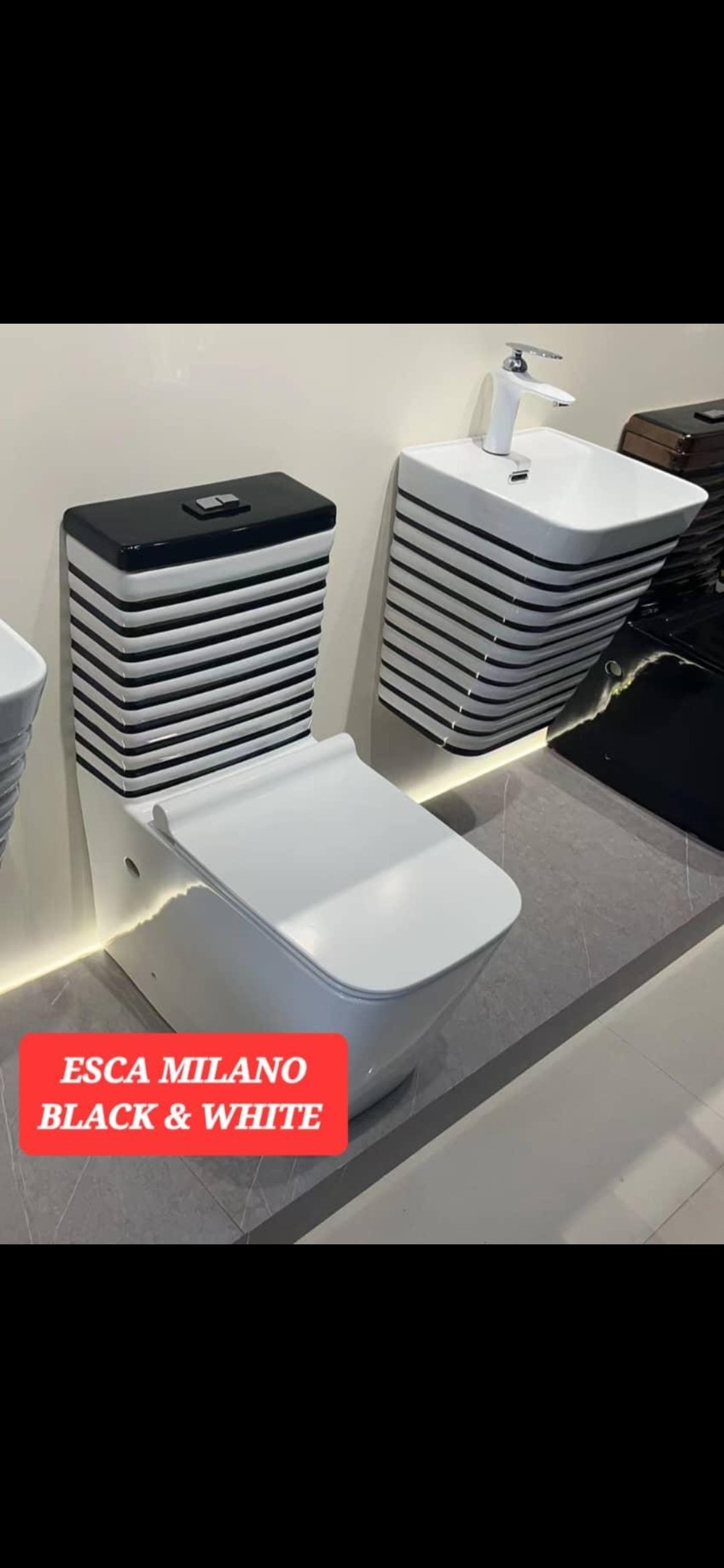 Zibra White-Black super executive water closet toilet wc